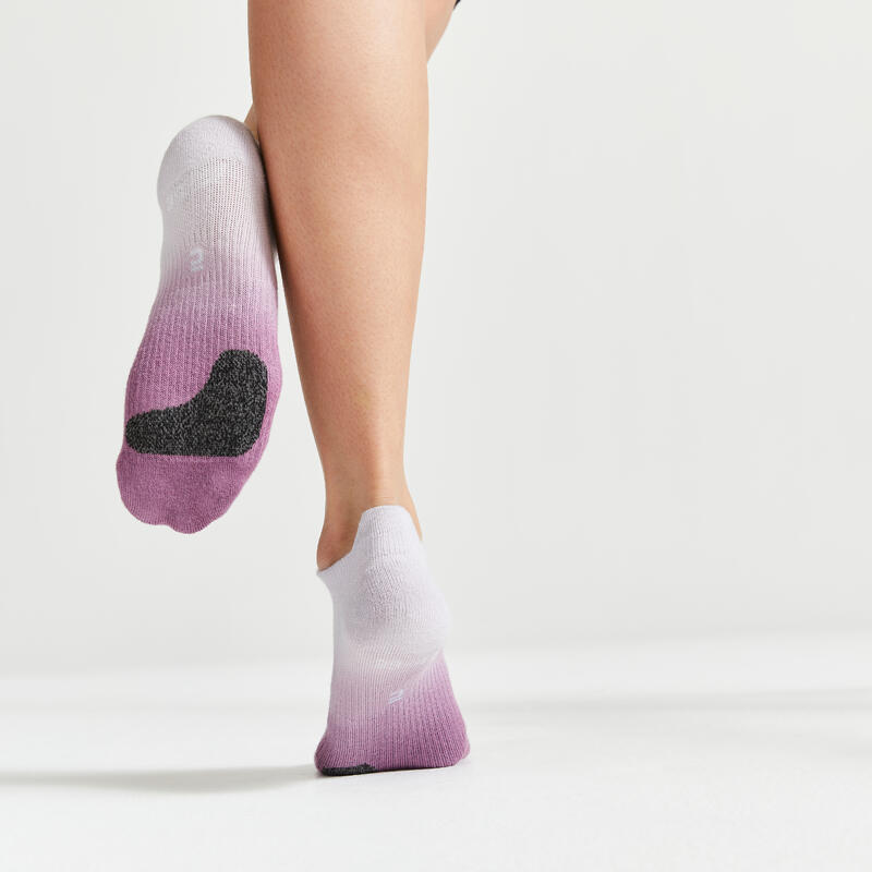 Sportsocken Invisible Fitness Cardio Baumwolle 2er-Pack