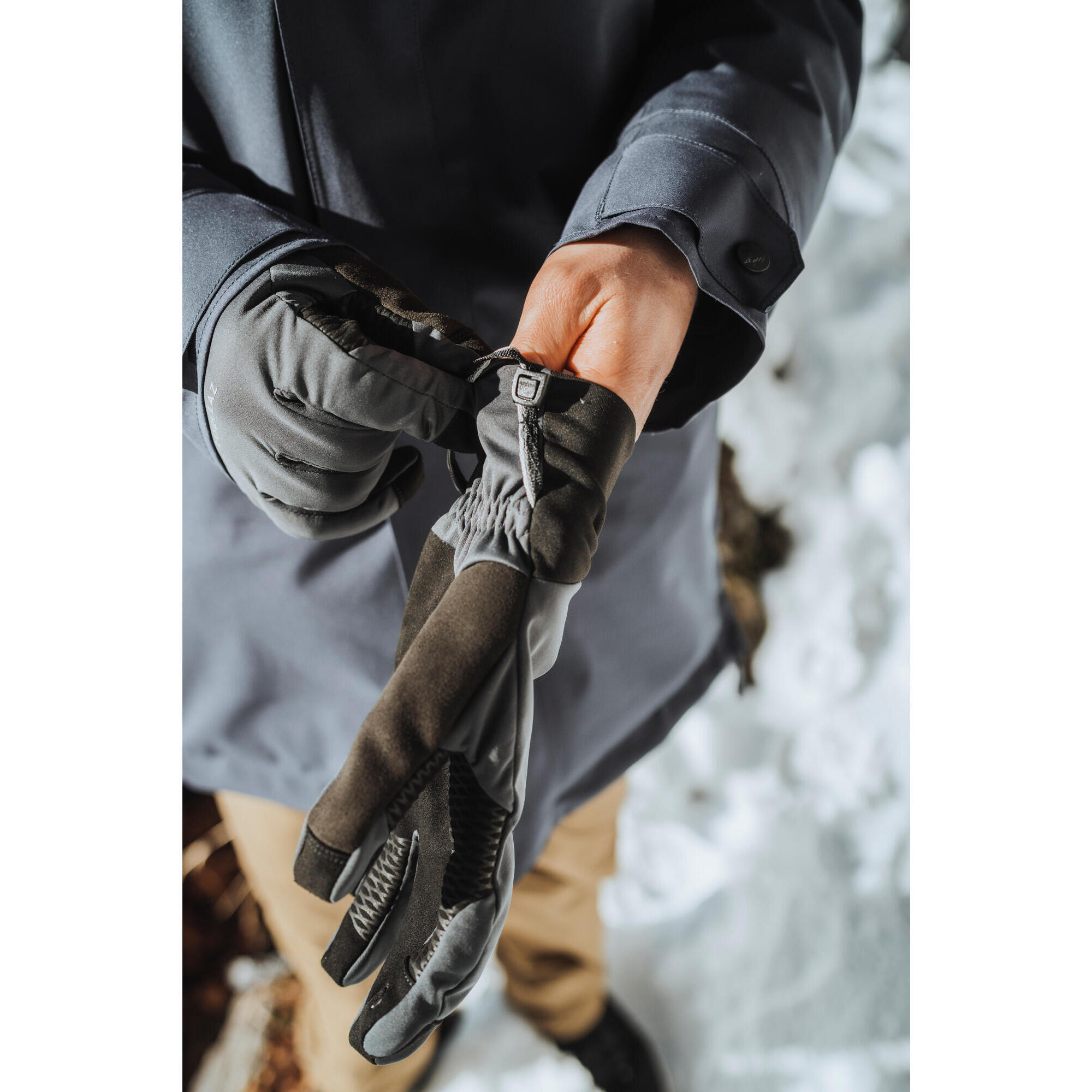 Windproof Hiking Gloves - MT 900 Grey - SIMOND
