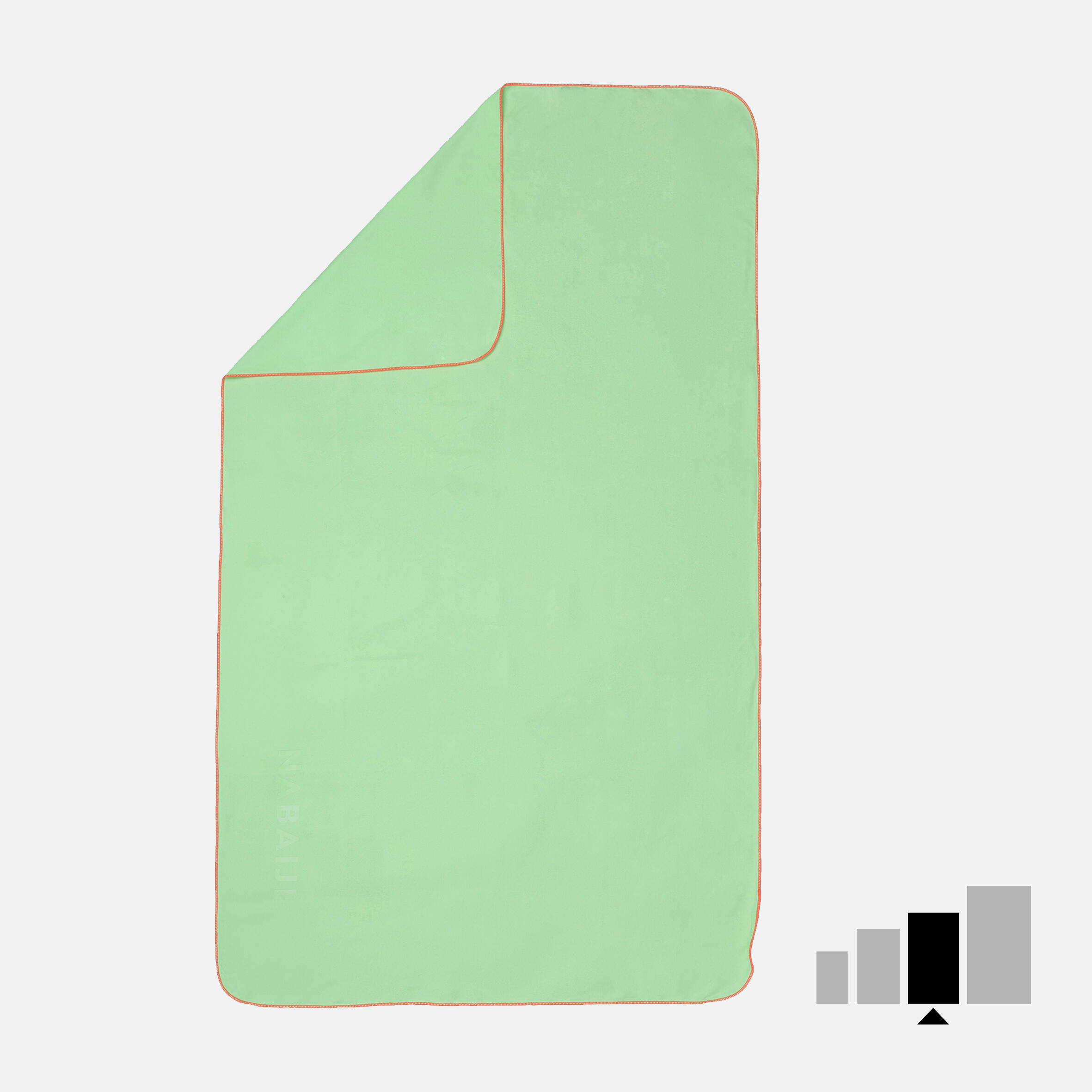 NABAIJI Swimming Microfibre Towel Size L 80 x 130 cm - Neon Green