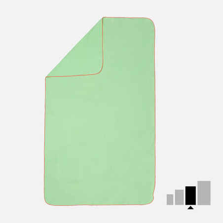 Serviette De Bain Microfibre Vert Fluo Taille L 80 x 130 cm