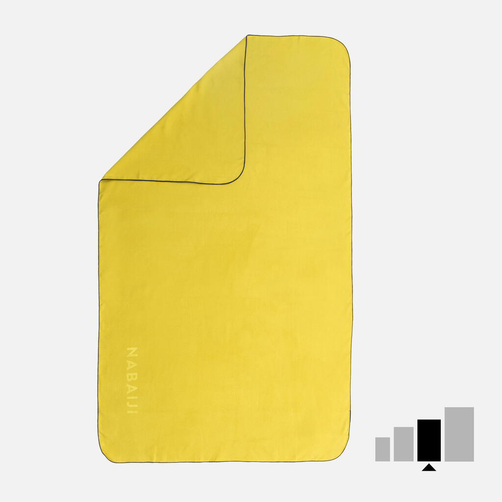 Πετσέτα κολύμβησης με μικροΐνες μέγεθος l 80 x 130 cm - σκούρο κίτρινο