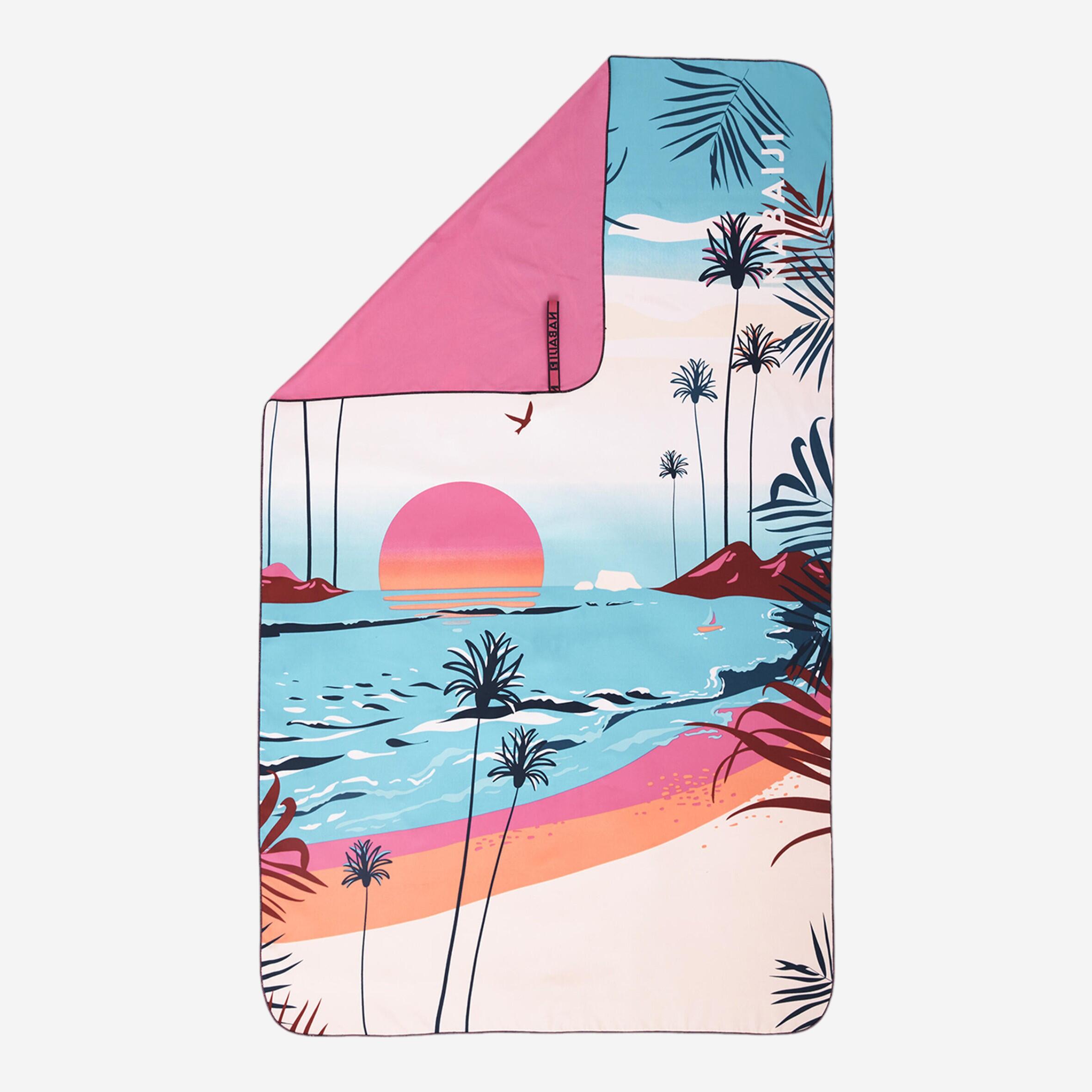 Serviette de bain en microfibre TG avec imprimé – 110 x 175 cm - NABAIJI