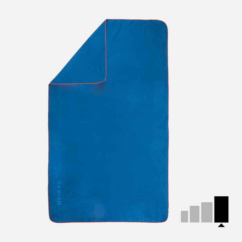 Mikrošķiedras peldēšanas dvielis, XL izmērs, 110 x 175 cm, zils