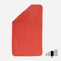 Microfibre Swimming  Towel Size L 80 x 130 cm - Dark Orange Striped