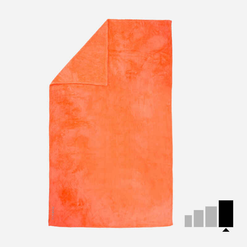 Mikrofaser-Badetuch extra weich Größe XL 110 × 175 cm orange 