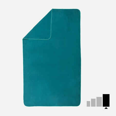 Serviette de bain microfibre vert sapin taille XL 110 x 175 cm
