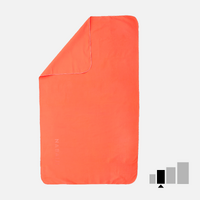 Serviette de bain microfibre orange taille M 60 x 80 cm