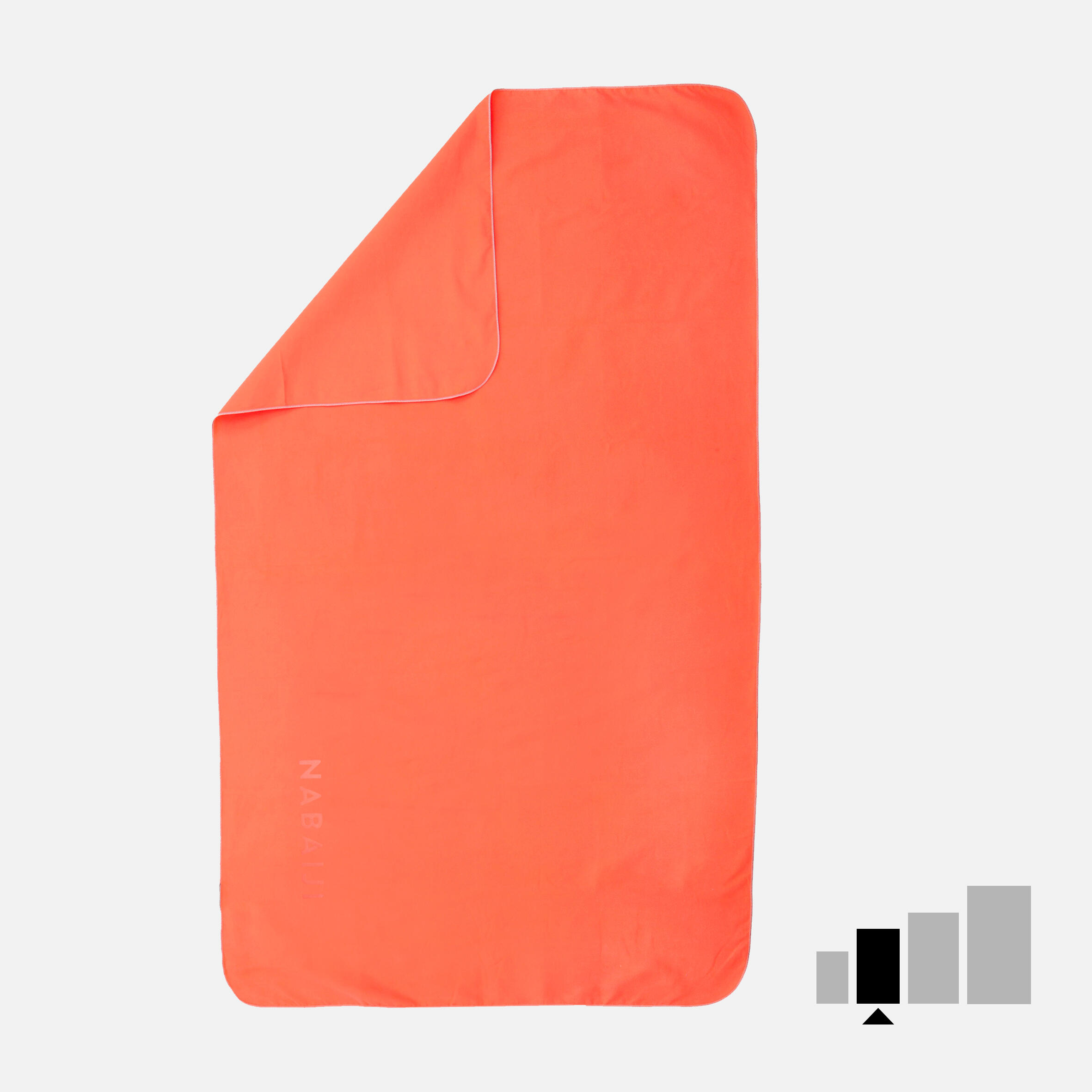 NABAIJI Swimming Microfibre Towel Size M 60 x 80 cm - Orange