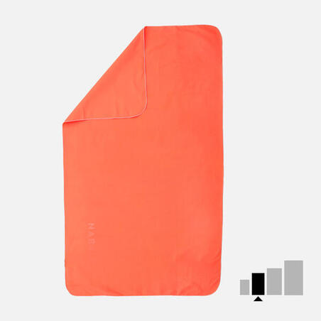 Swimming Microfibre Towel Size M 60 x 80 cm - Orange