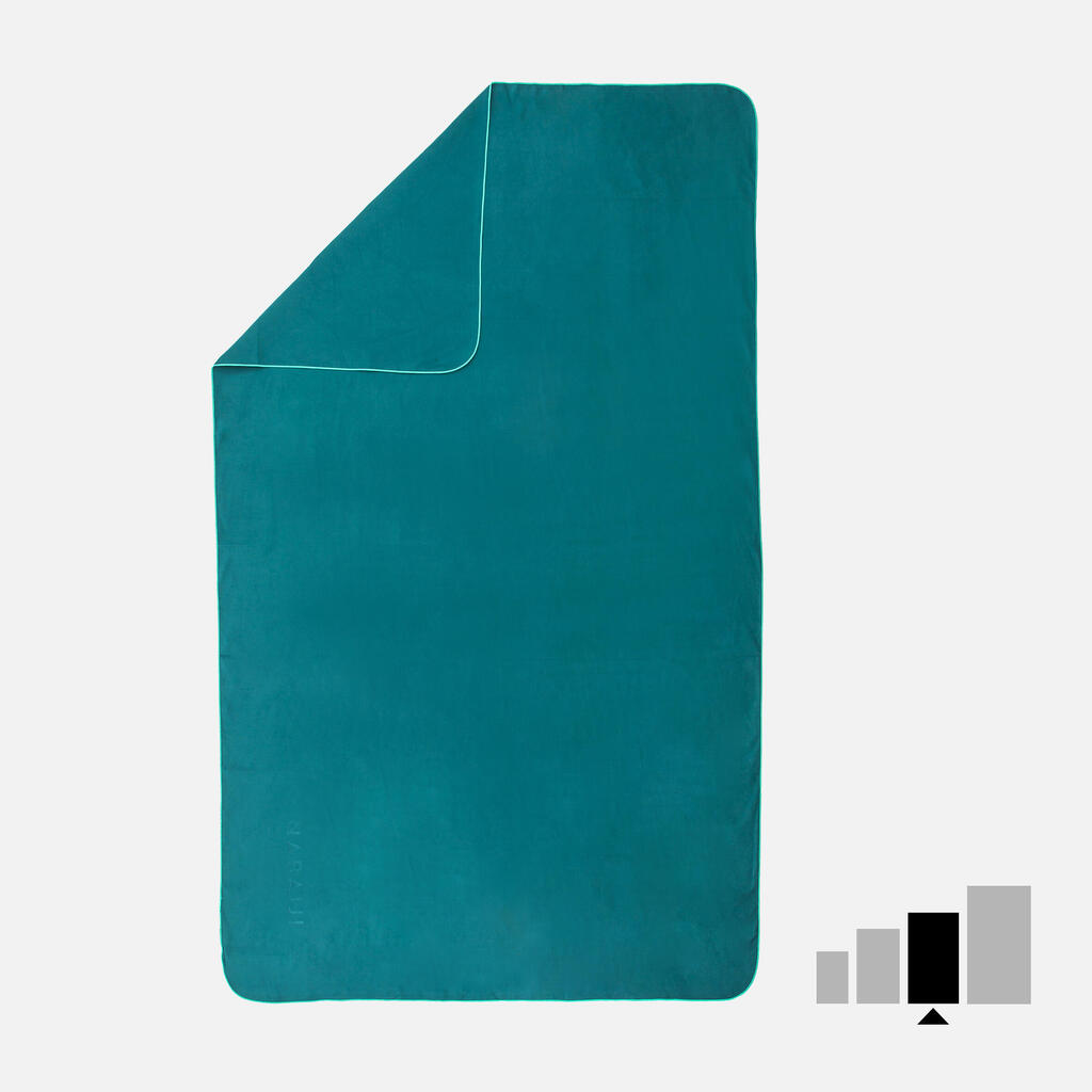 Serviette De Bain Microfibre Vert Clair Taille L 80 x 130 cm