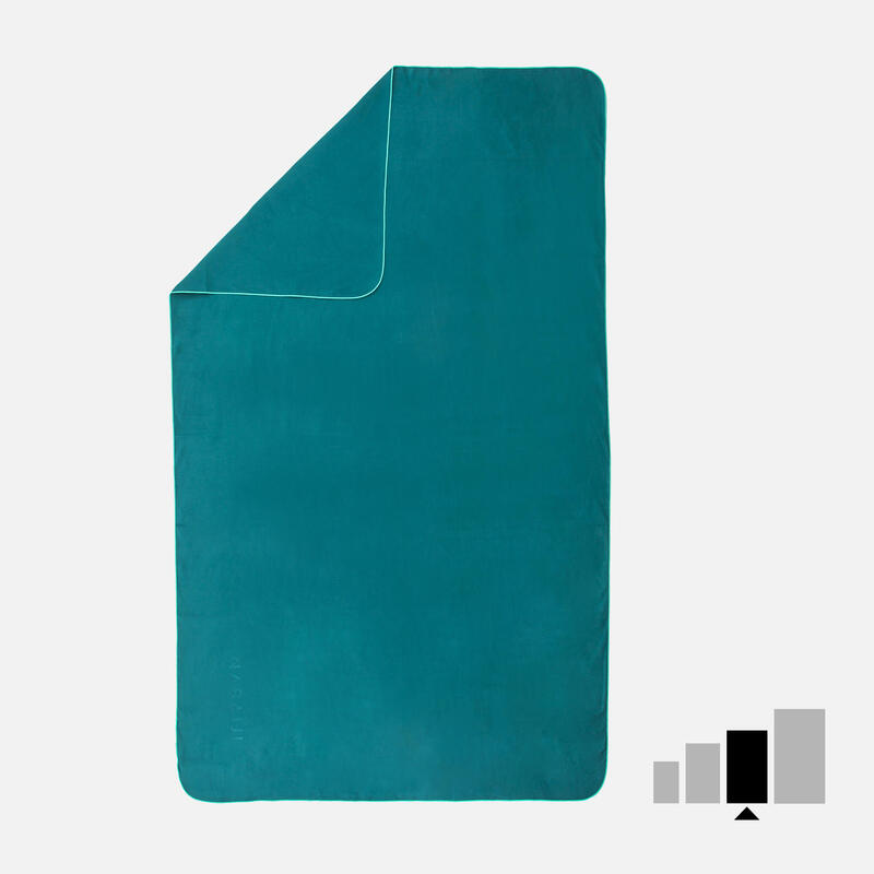 Serviette de bain microfibre vert taille L 80 x 130 cm