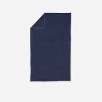 Swimming Microfibre Towel Size L 80 x 130 cm - Striped Dark Blue