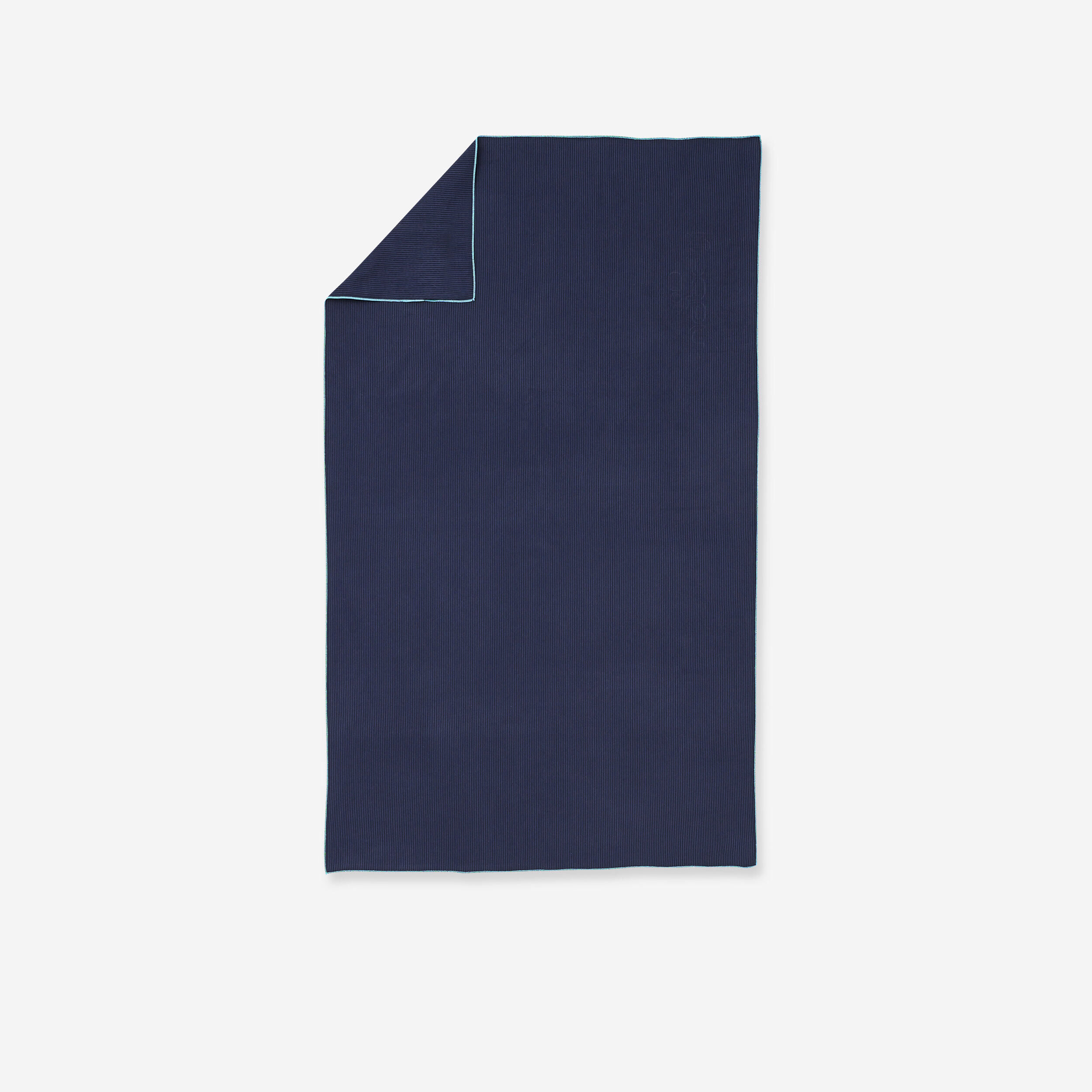NABAIJI Microfibre Swimming Towel Size L 80 x 130 cm - Striped Dark Blue