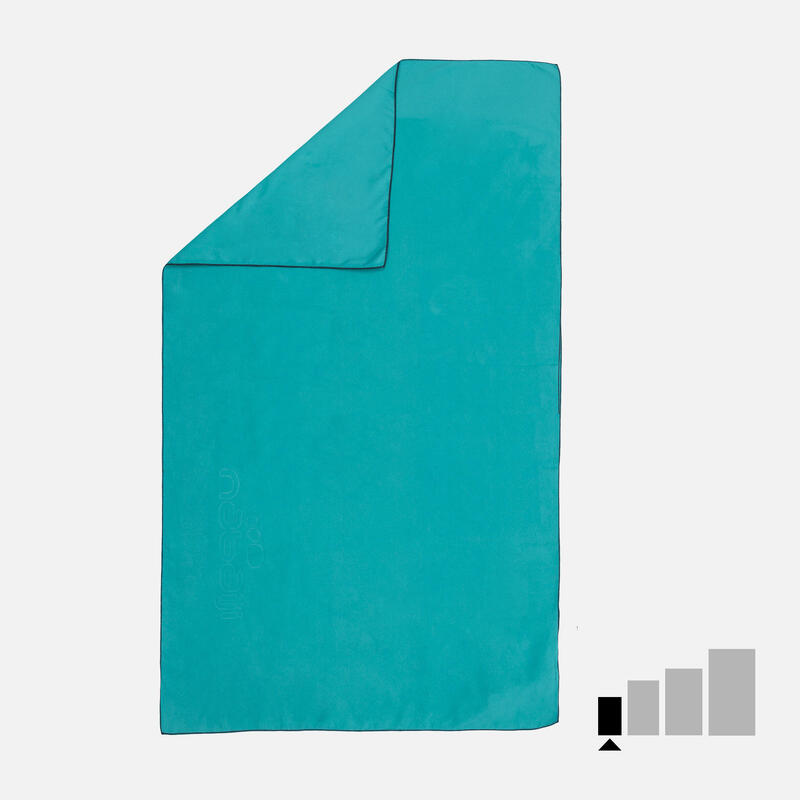 Microvezel handdoek blauw maat S 39 x 55 cm