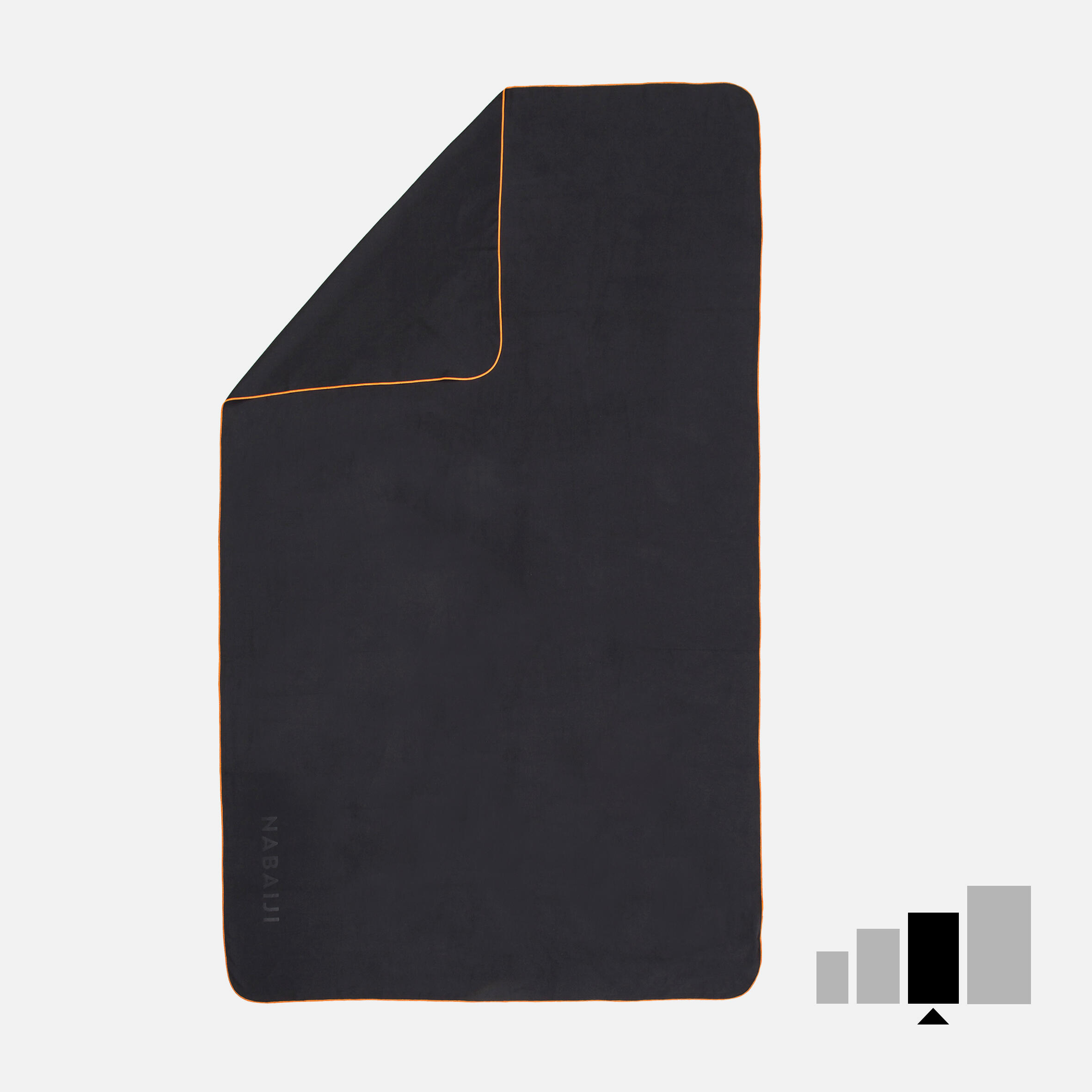 Microfibre Pool Towel Size L 80 x 130 cm Dark Grey
