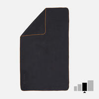 Compact microfibre towel size L 80 x 130 cm - Black