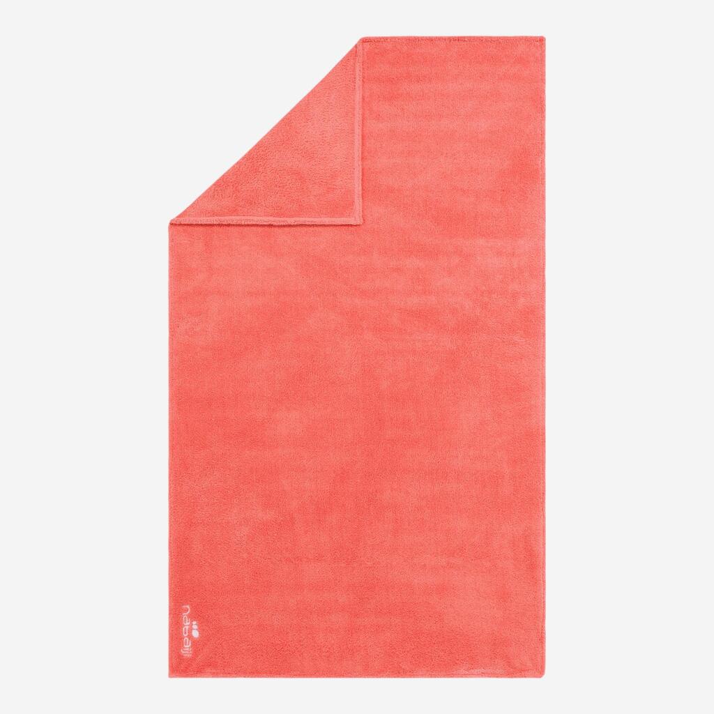 Ultra-soft microfibre pool towel size l 80 x 130 cm - orange
