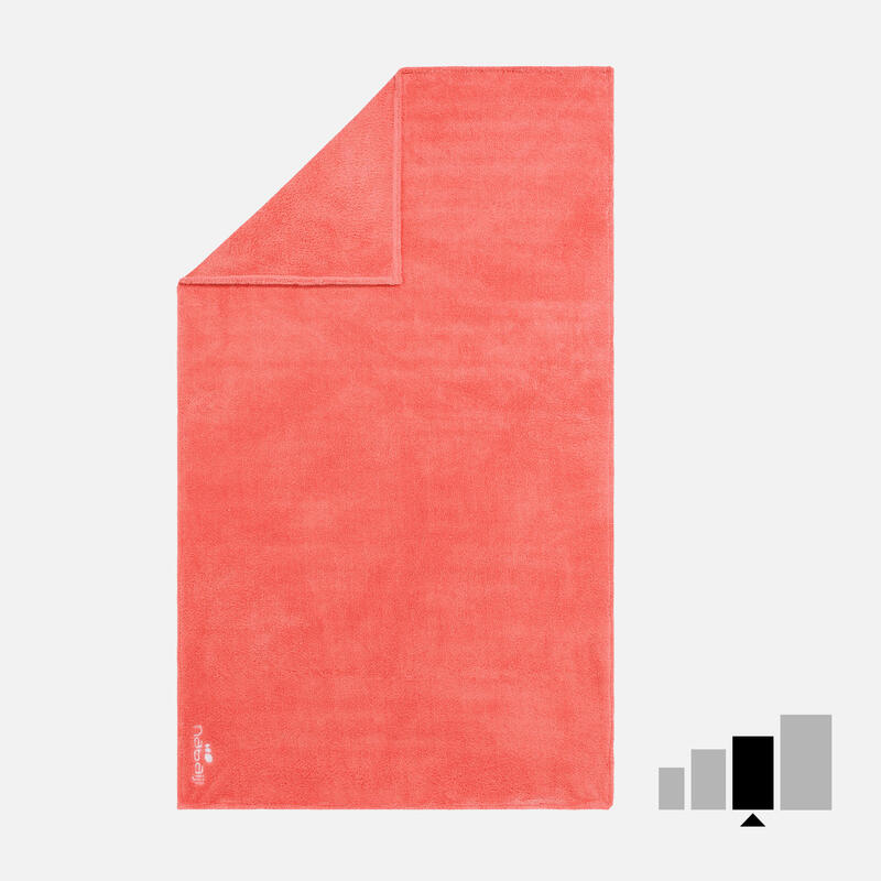 Superzachte microvezel handdoek oranje maat L 80 x 130 cm