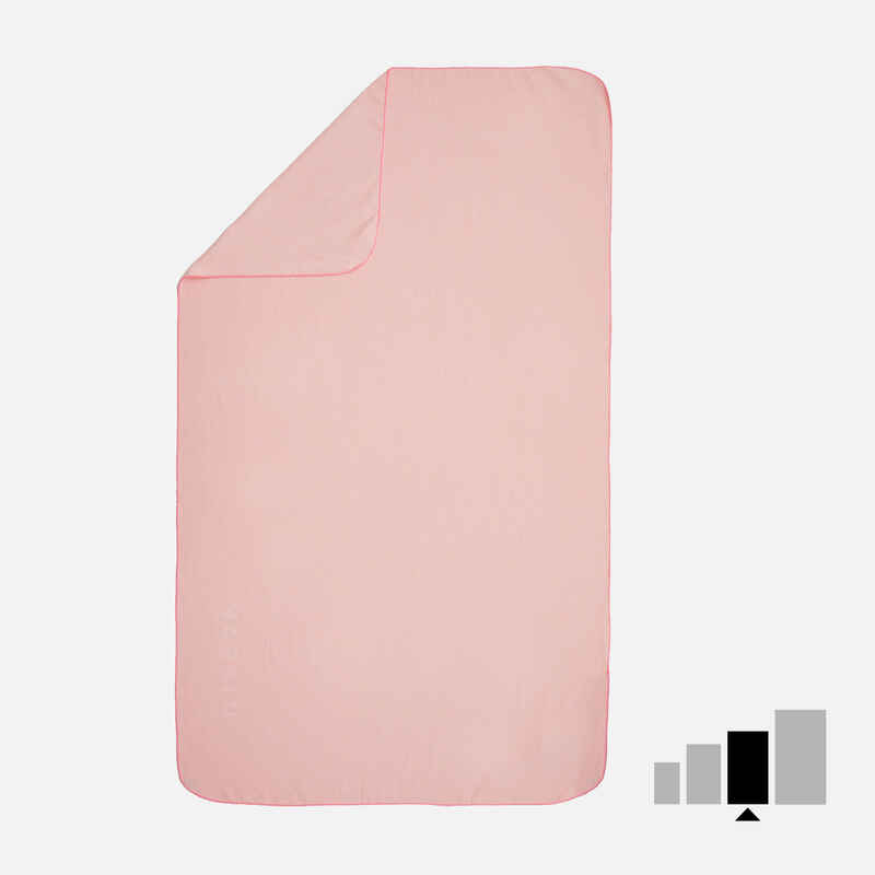 Mikrofaser-Handtuch gestreift Größe XL 110 × 175 cm - rosa Media 1