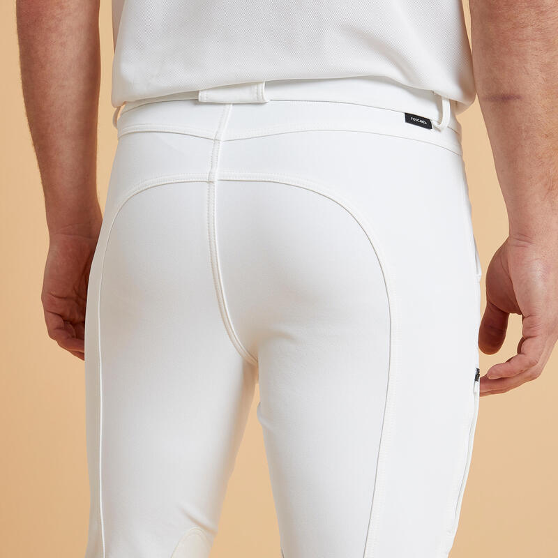 Pantalon de concours équitation homme 500 Blanc
