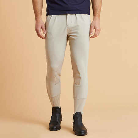 Pantalón de Equitación para Hombre - 500 - Beige