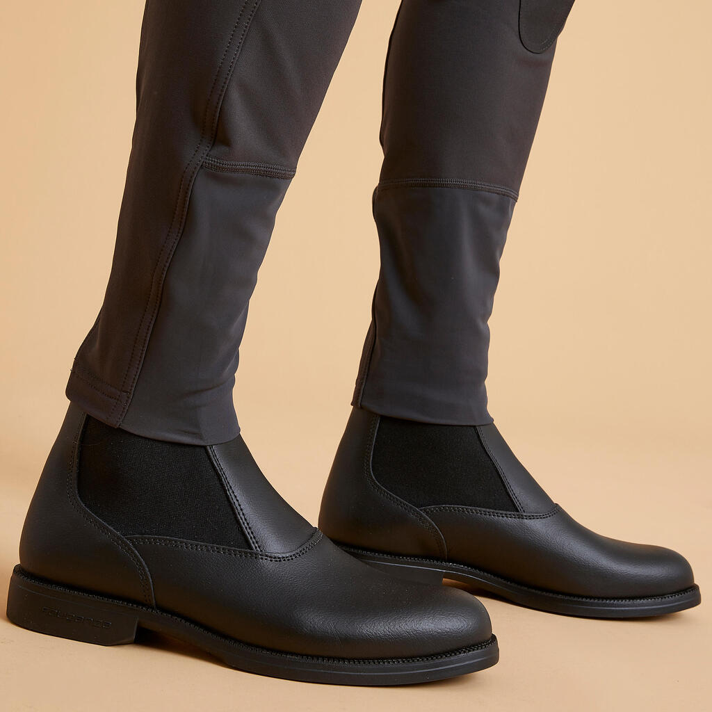 PANTALONE ZA JAHANJE 500 MUŠKE - TAMNOSIVE