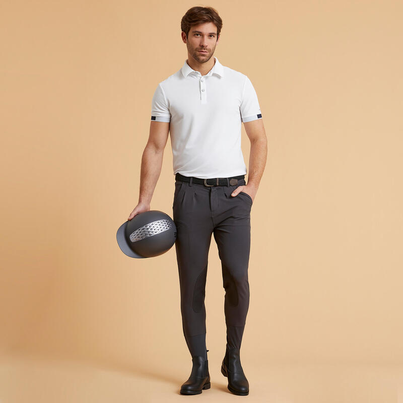 Pantalon équitation homme gris foncé 500