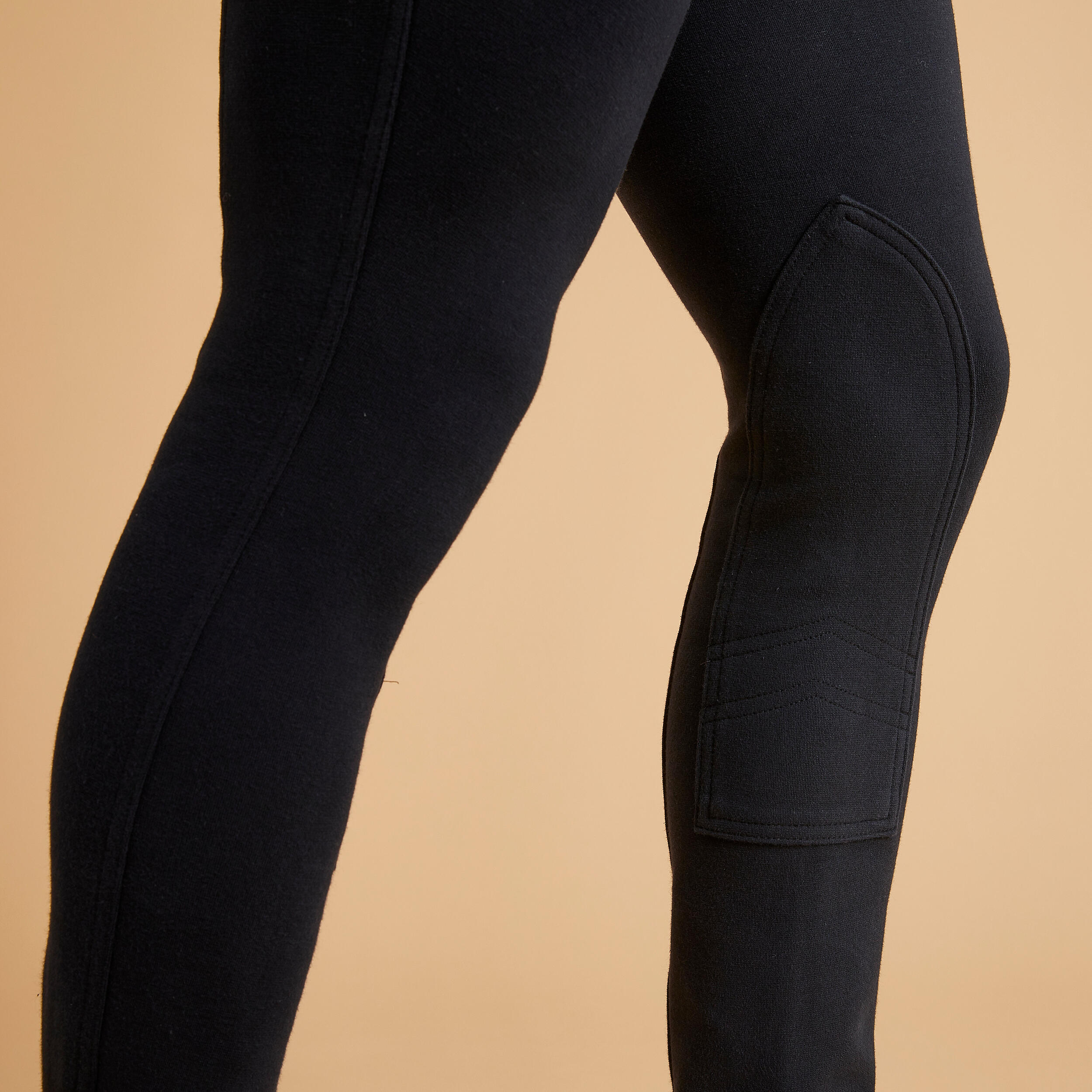 100 Horseback Riding Jodhpurs - Black - FOUGANZA