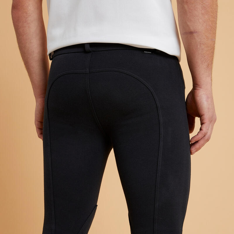 Pantaloni equitazione uomo 100 neri