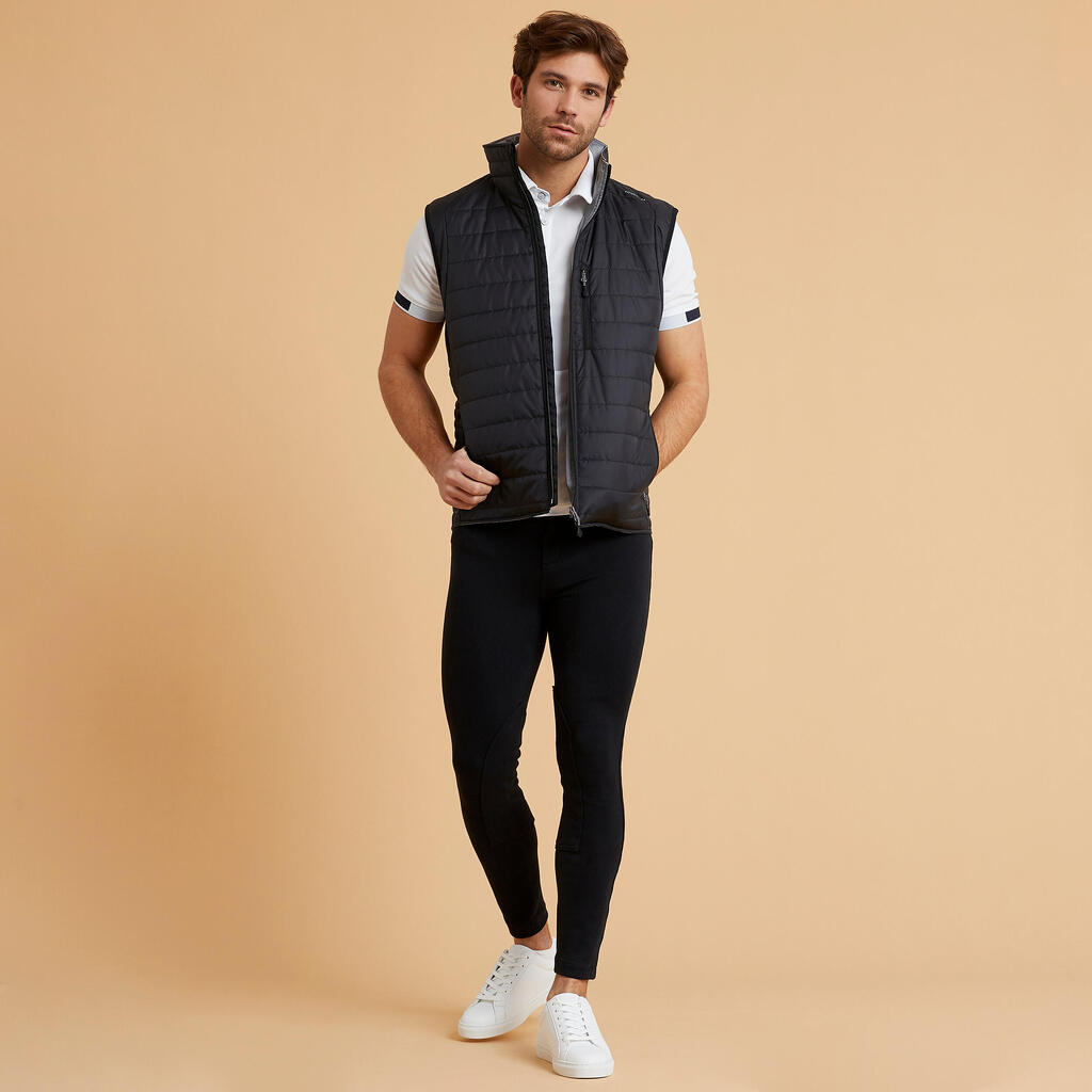 Pantalón equitación fouganza 100 hombre negro