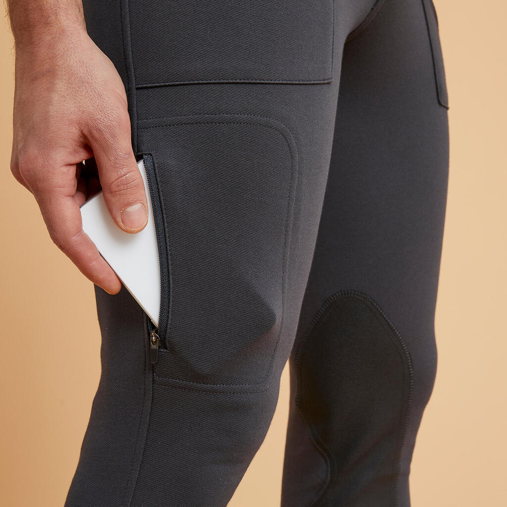 140 Warm Horse Riding Warm Jodhpurs - Dark Grey