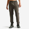 Men Gym Trackpant Convertible, Jog Fit, Quick Dry, Zip Pockets, 500 - Khaki