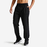 Men Breathable Gym Bottoms 500 - Black