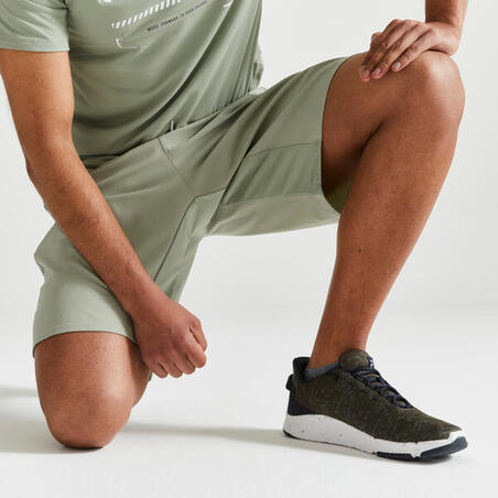 Шорти чоловічі 500 для фітнесу зелені