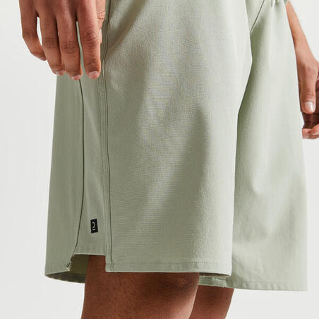 Шорти чоловічі 500 для фітнесу зелені