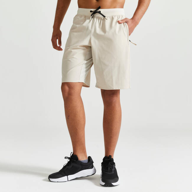 Men's Shorts For Gym Cotton Rich 500-Black