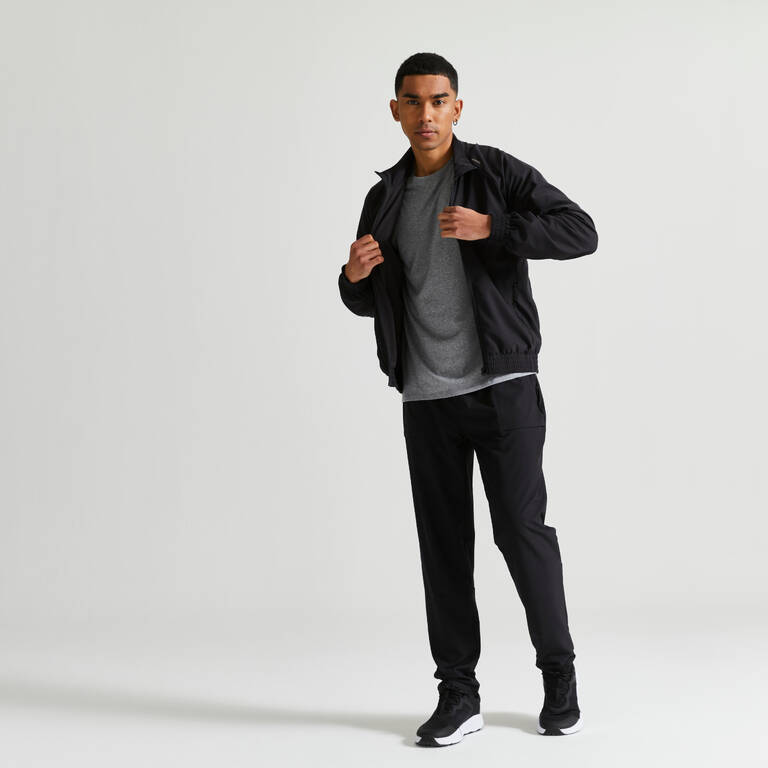 Men's Fitness Standard Breathable Jacket - Black