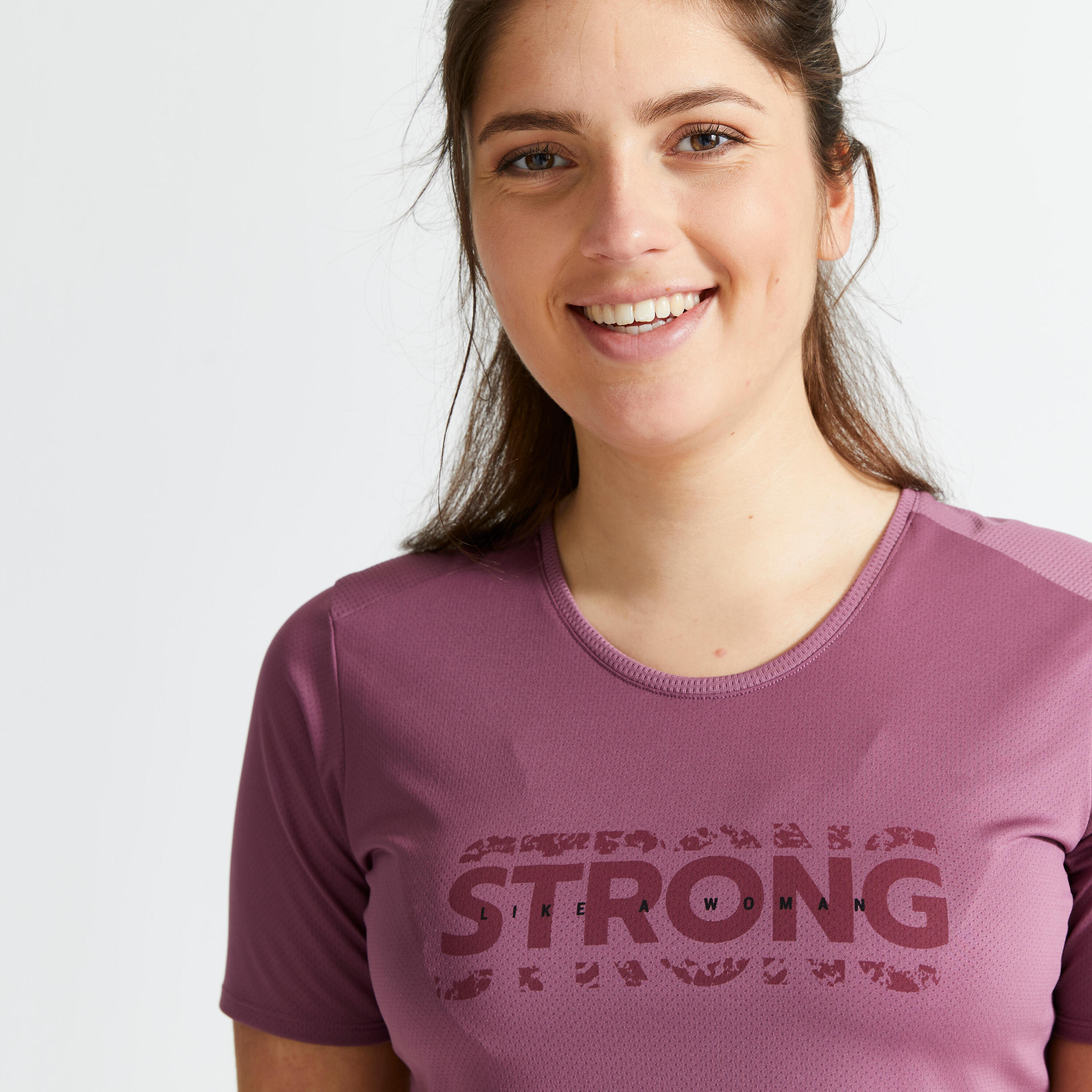 Women's Fitted Fitness Cardio T-Shirt - Purple 3/5