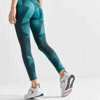 Mallas Leggings fitness largos talle alto 120 Mujer verde