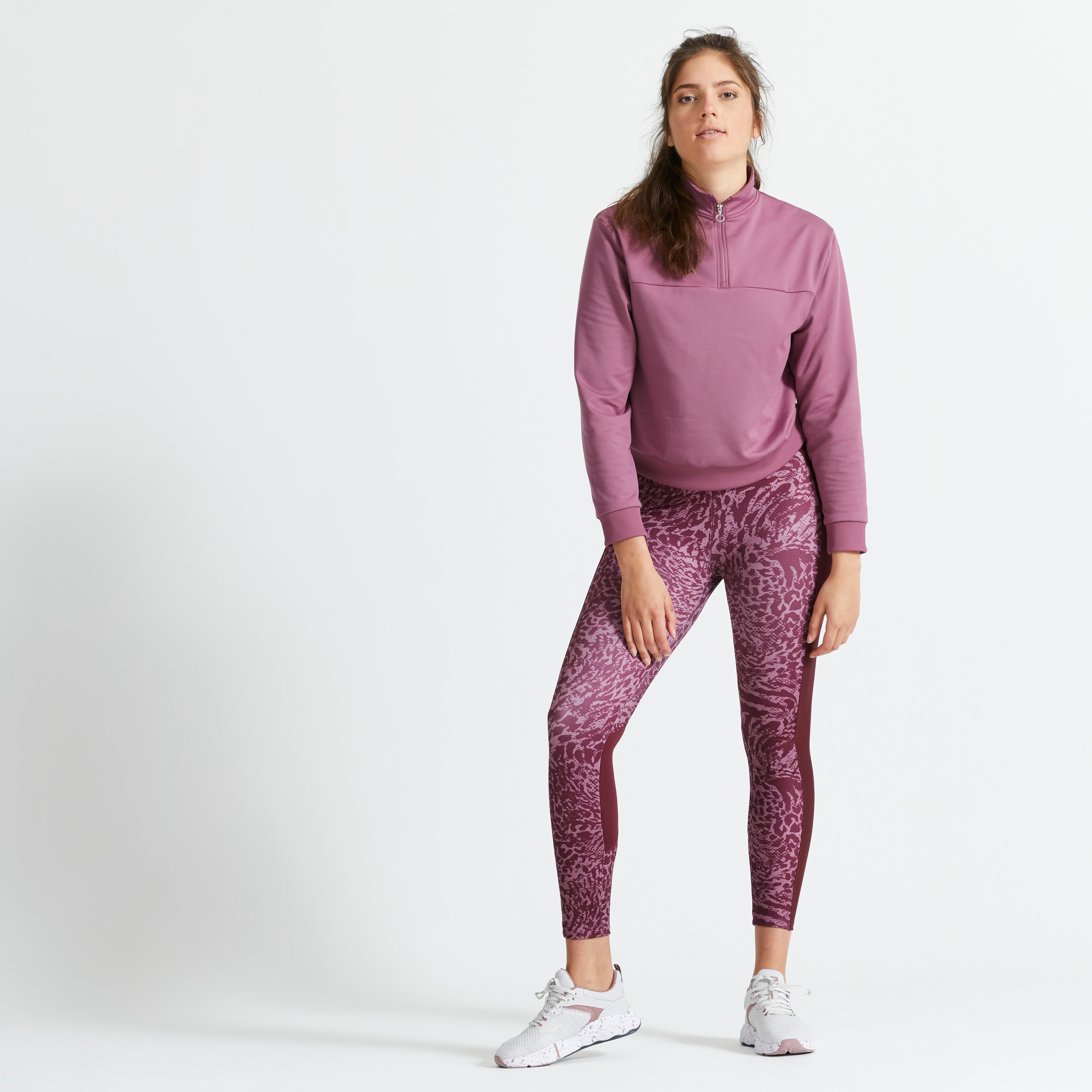 Buy CLOVIA Purple High-Rise Active Tights in Baby Pink with Side Panels  with Side Pocket | Shoppers Stop