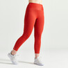 Shaping High-Waisted Cropped Fitness Cardio Leggings - Brick Red