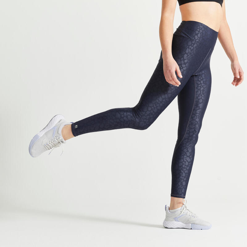 Leggings donna fitness fascia regolabile blu