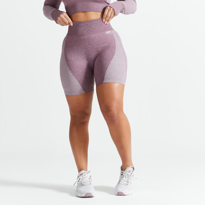 Cycliste taille haute Fitness seamless Bordeaux