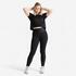 Women Gym Crop T-Shirt Loose Fit - Black
