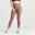 Legging taille haute avec cordon de serrage Fitness Cardio Femme Marron