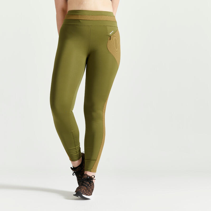 Leggings Modeladoras de Fitness Mulher 520 Violeta Néon DOMYOS - Decathlon