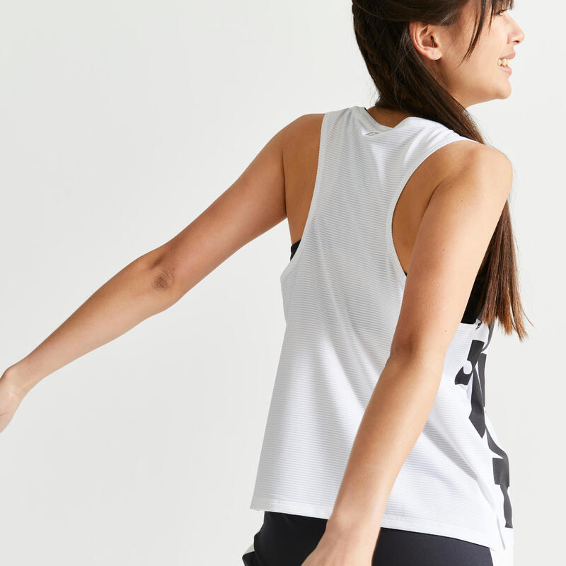 Maiou 520 Fitness Cardio Alb-Negru Damă 