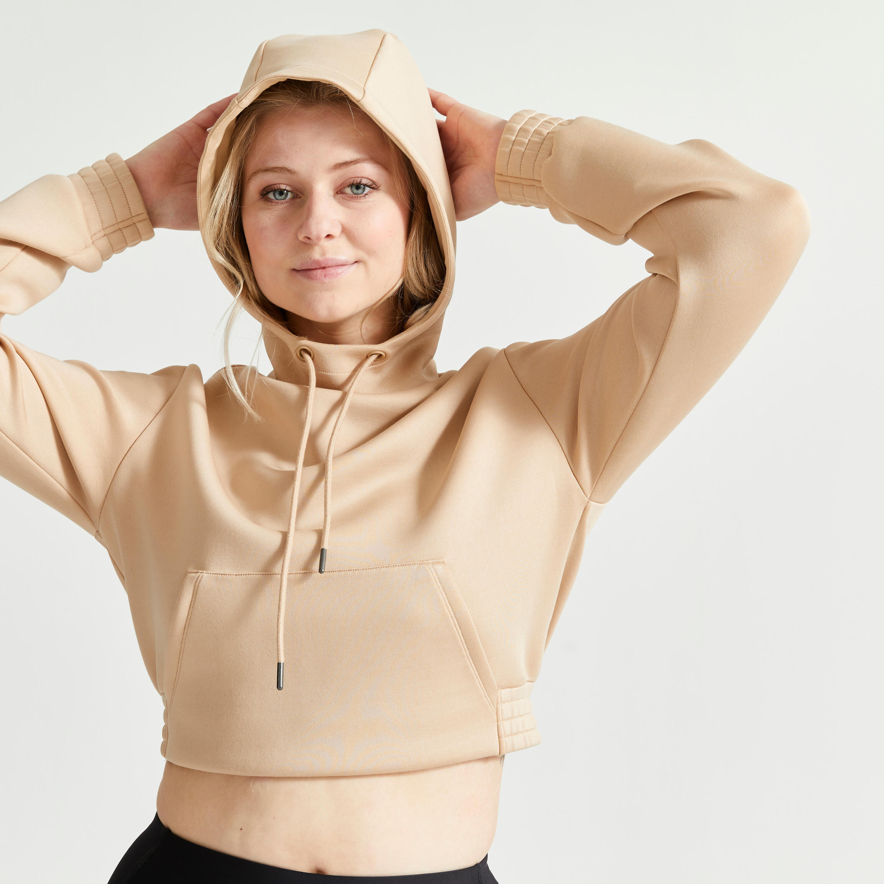 Cardio Fitness Cardio Cropped Hoodie - Beige 3/5