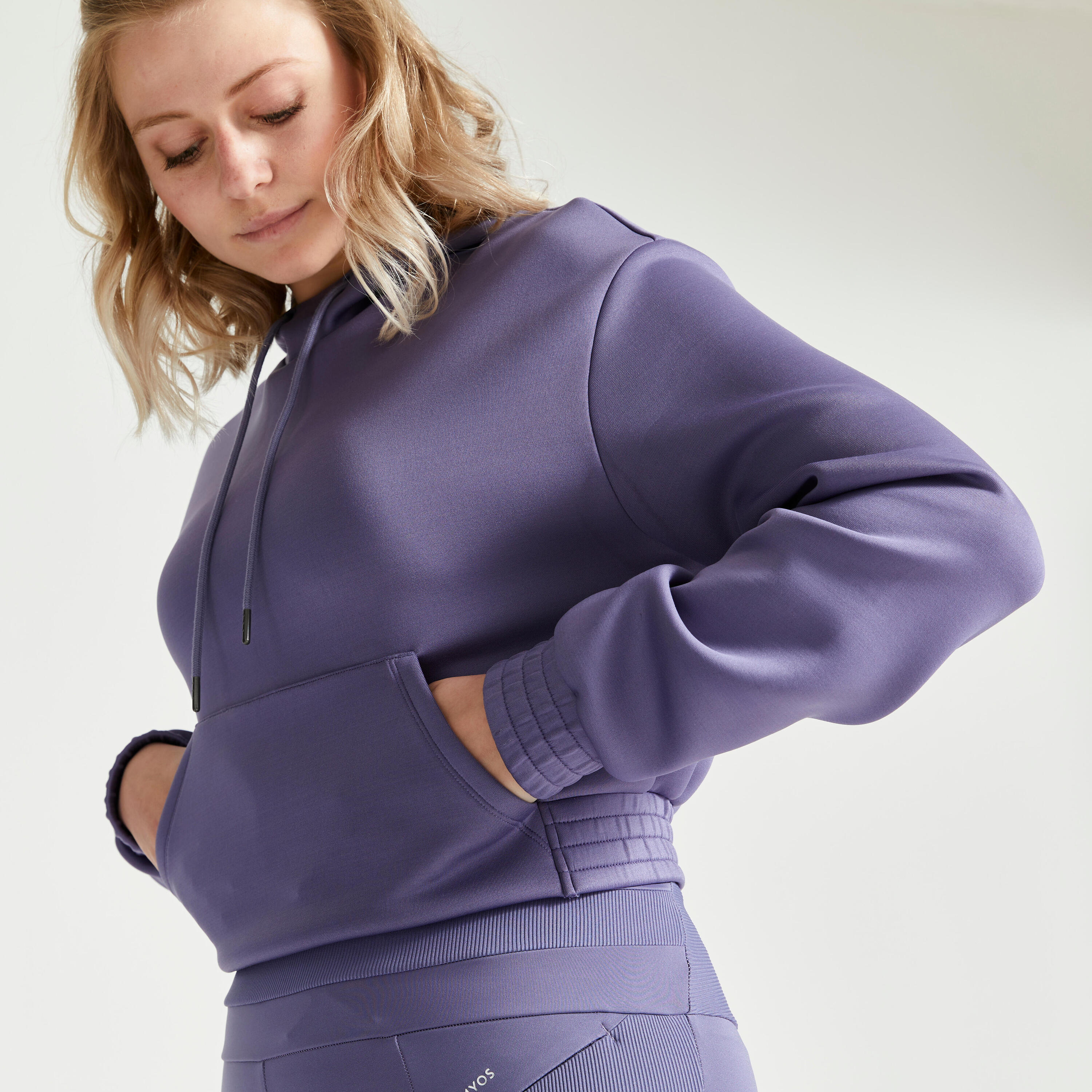 Cardio Fitness Cropped Hoodie - Purple 3/10