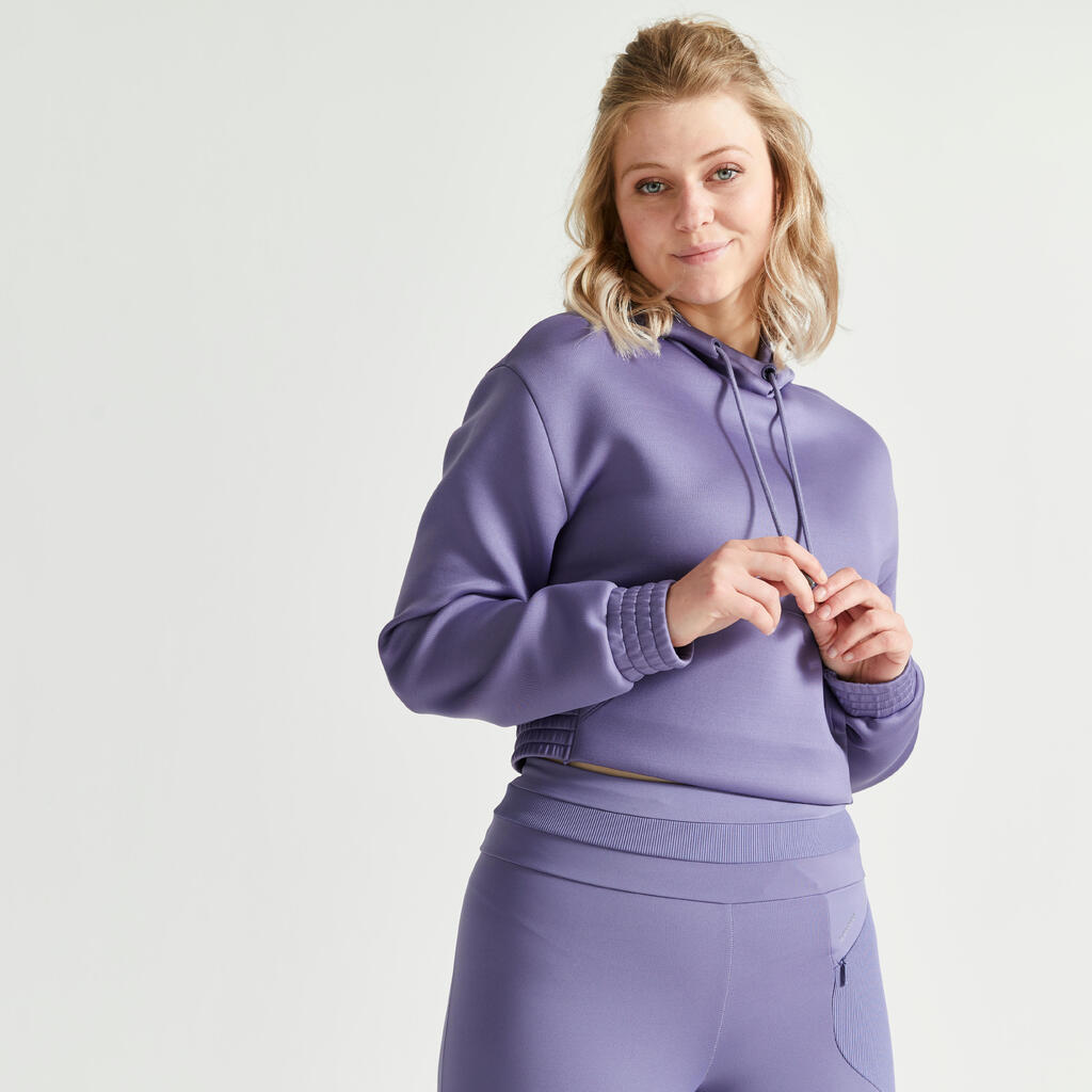 Kapuzenpullover Damen - FSW500 violett